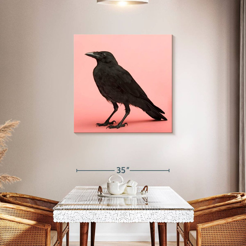 Corbeau noir Crowle, H 36 po x l 36 po