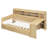 Wooden Twin Size Daybed with Storage Shelves, Multi-functional Bed with Two Storage Compartments and Study Desk-1626859440