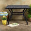 Table de patio carrée en métal durable de style moderne, parfaite pour les repas en plein air