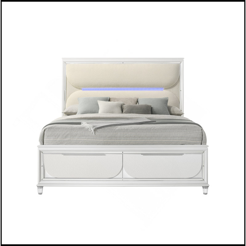 Lit EK Tarian White Boucle & Pearl