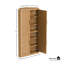 Ensemble de 2 armoires d'appoint de coin en bois naturel avec portes et rangement peu encombrant P 16 po x l 31 po x H 67 po-1178415598-1178415599
