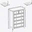 Commode 6 tiroirs Modern, commode 6 tiroirs