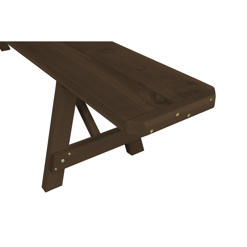 Banc en bois Guernsey, H 17 po x l 94 po x P 11 po, Noyer