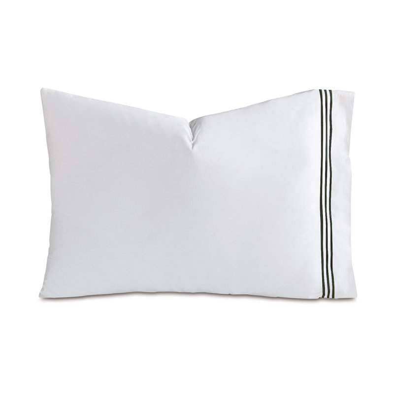 Tessa Egyptian Cotton Pillowcase, White/Black, Queen Pillowcase