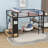 Metal Loft Bed With 2 Drawers, Shelves And Pegboards-1722711333