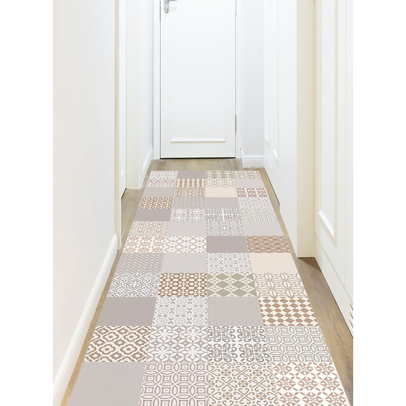 Earlene Yellow/Grey/Beige Indoor/Outdoor Kitchen Mat, Runner 80 x 300cm