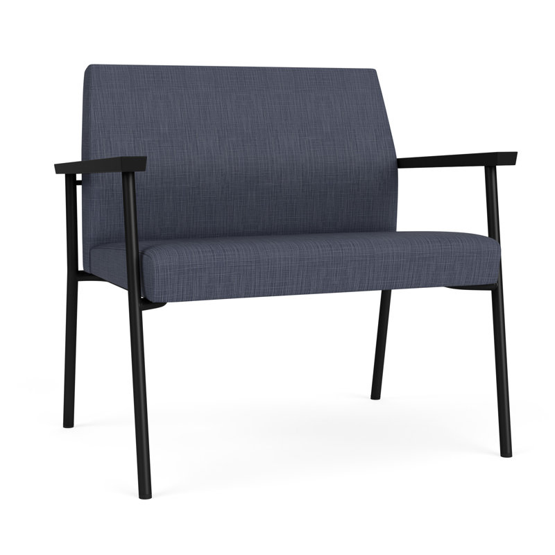 Lesro Chaise de bureau Mystic, Noir, Plot Line bleu marine