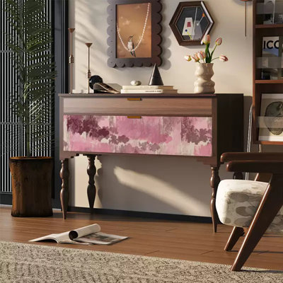 Console rétro avec tiroirs