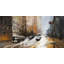 Abstract city street - 24"x48" Framed canvas