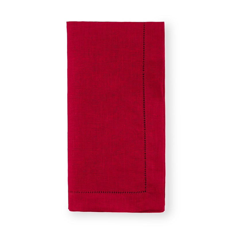Festival Linen Square Napkins, Raspberry