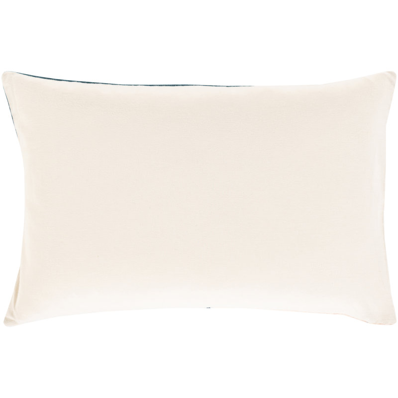 Kat Patchwork Throw Pillow, Teal/Peach, Polyester/Polyfill