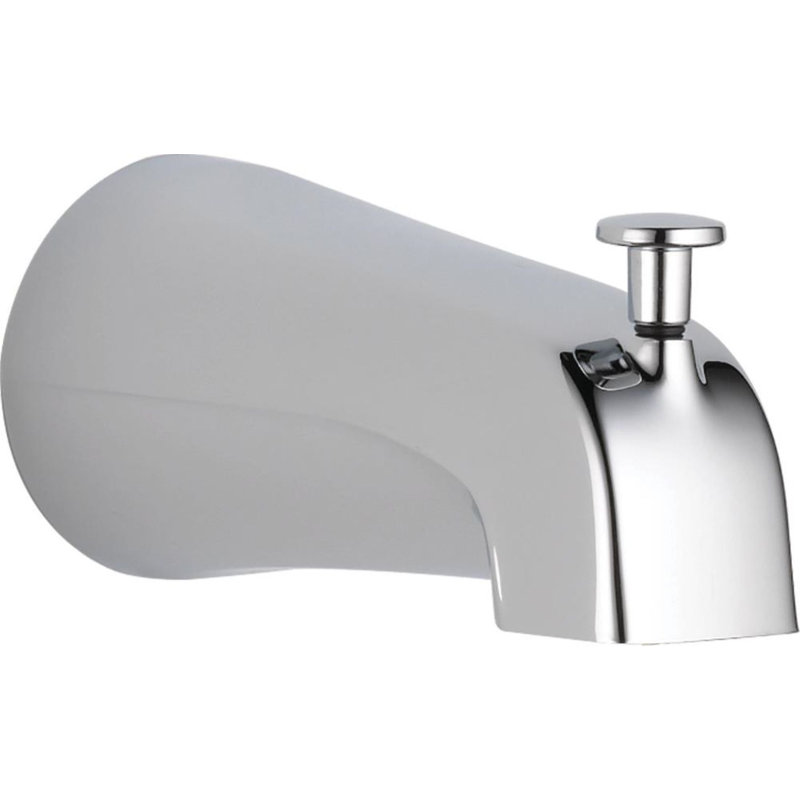 Universal Showering Components Wall Mounted Tub Spout Trim with Diverter, Chrome