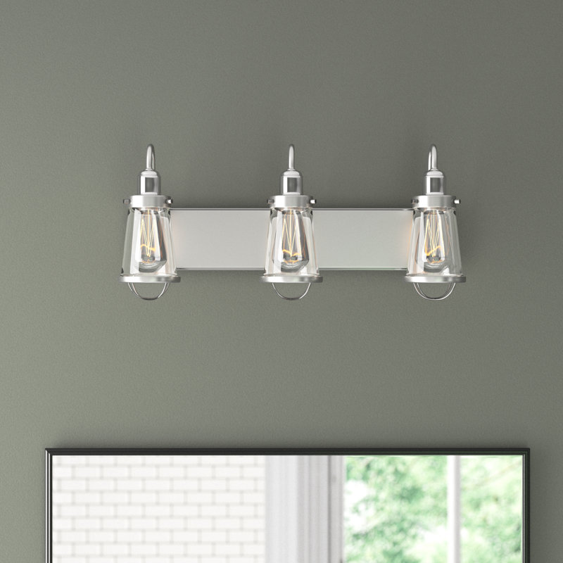 Antoney 3-Light Dimmable Vanity Light in English Bronze & Warm Brass, 10" H x 24" W x 24" D, 3 Lights