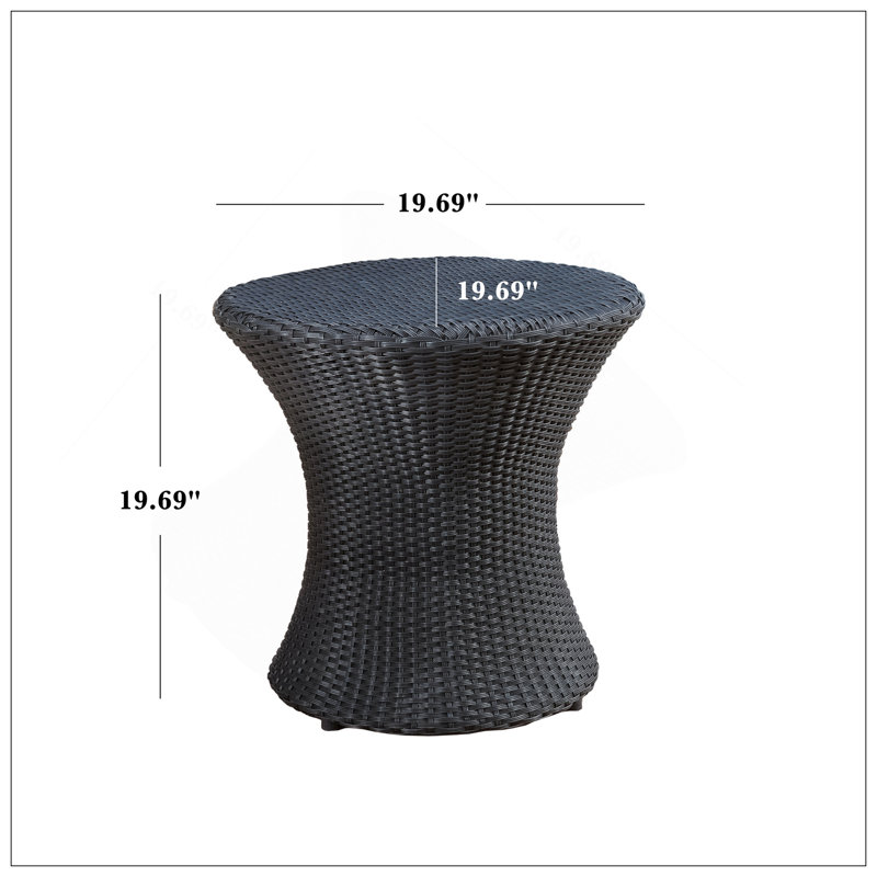 TABLE KONO HOURGLASS (SANS TABLE EN VERRE), Noir