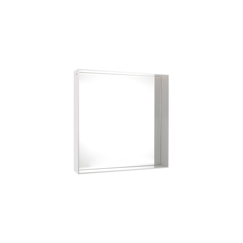 Only Me Wall Mirror, 19.69" x 19.69", Glossy White