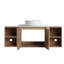 Meuble-lavabo flottant simple 54 po avec lavabo en céramique, meuble-lavabo mural avec porte à fermeture en douceur et tablette-287724671