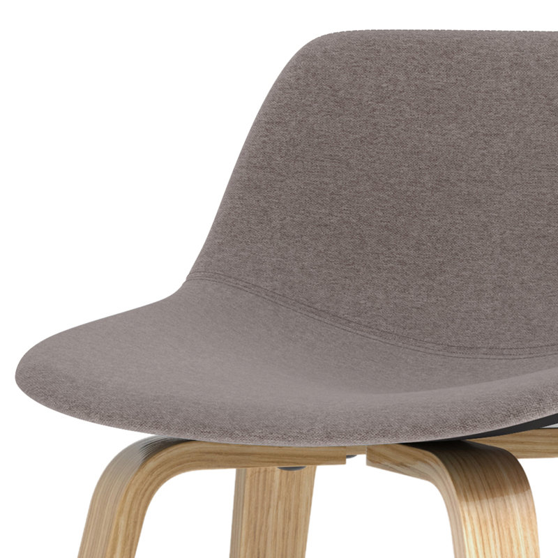 Tabouret à hauteur de comptoir / de bar Randolph (ensemble de 2), Naturel / naturel, Gris
