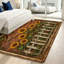 Tapis décoratif motif clôture en briques et tournesols, tapis d'appoint rustique pour jardin, tapis de sol décoratif pour salon, chambre à coucher, décoration intérieure et accessoires-1950593600