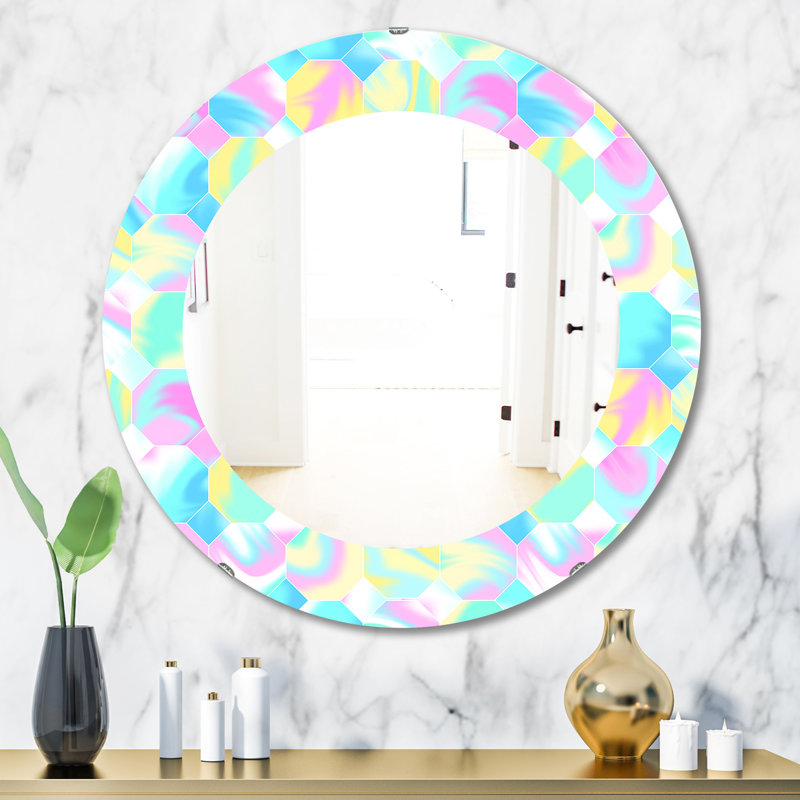 Miroir mural Pastel Dreams 1, H 23,6 po x l 23,6 po