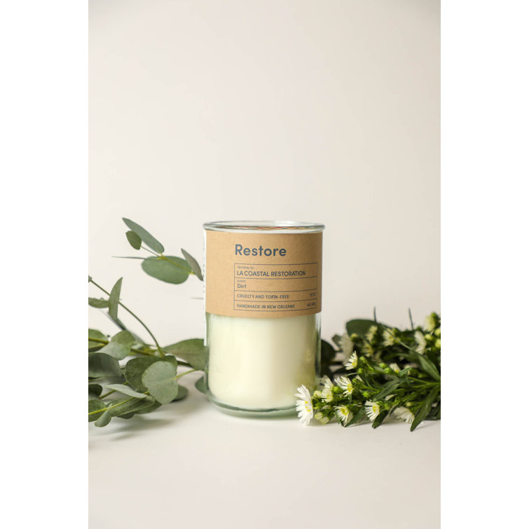 Goods That Matter Dirt Scented Jar Candle With Glass Holder 