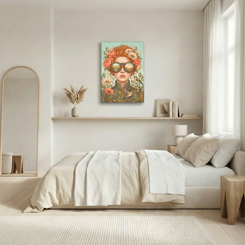 Ensemble de 1 tableau mural sur toile de style steampunk floral, H 40 po x l 28 po, Wrapped Canvas