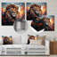 Décoration murale lune majestueuse, roi lion I - Lion-1870020562