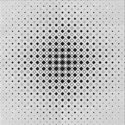 Tapis noir à motifs géométriques