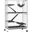 50 po H 5 petits animaux - blanc avec, 4 portes pour furets et chinchillas 50,5 po grande cage blanche, furets, chinchillas, ouverture de porte