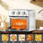 Family Size Air Fryer Toaster Oven Combo,13QT,360° Hot Air Circulation For Healthy Oil-Free Cooking, Multifunctional Convection Contertop Oven, Adjustable Time & Temp Control-124006891