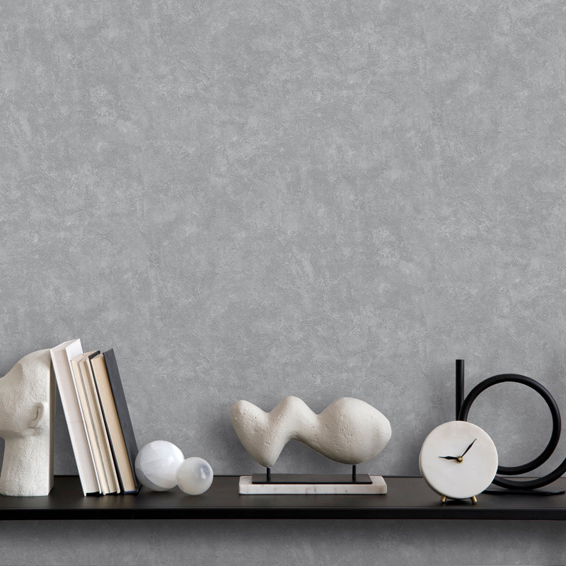Papier peint texturé faux béton, Gris
