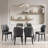 Raffertie 19.6" H PU Leather Upholstered Modern Dining Chairs With Black Metal Frame and Checker-Shaped Backerst-679365329-690409910