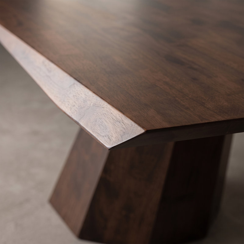 Ensemble de table de salle à manger 7 pièces en bois massif avec chaises rembourrées Rozella