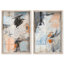Ensemble de décoration murale abstraite Sere Abstractions Shadowbox par Art Remedy, cadre blond, 30 x 45