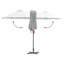 Garden Parasol Polyester and Aluminium Outdoor Shade UV Sun Protection-1543355942