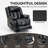 Dual Motor Infinite Position Up To 350 LBS Electric Medium Size Genuine Leather Black Power Lift Recliner Chair With 8-Point Vibration Massage And Lumbar Heating-864823676
