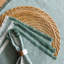 Natural Fiber Over&Back Woven Frayed Chambray Placemats