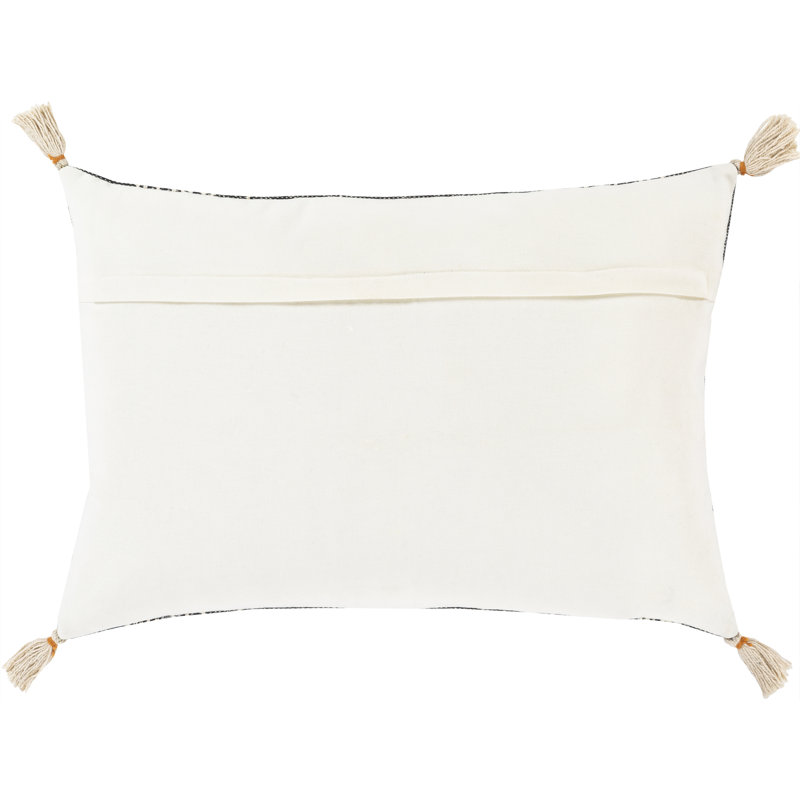 Gordon Embroidered Cotton Blend Reversible Throw Pillow, Down