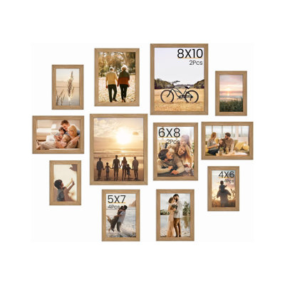 Brown Gallery Wall Picture Frame - Frames Included: 12