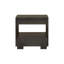 Table de chevet 2 chambres en grains de poivre fumé avec éléments décoratifs pour un rangement élégant et pratique