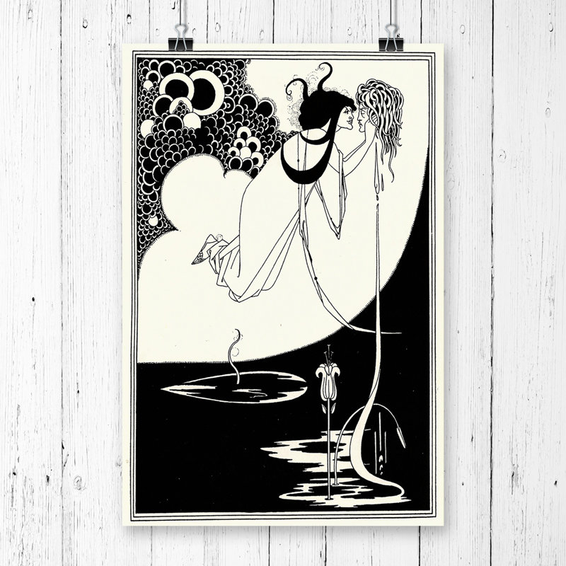 Aubrey Beardsley - No Frame Painting, 84.1cm H x 33.1cm W