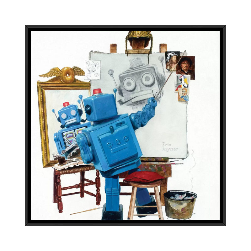 « self » par impression sur toile Eric Joyner, Toile avec cadre noir, Pas de tapis, H 18 po x l 18 po x P 1,5 po