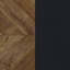 Paravent pliant 3 panneaux à chevrons couleur tabac rustique pour une intimité et une décoration améliorées, idéal pour les studios et les espaces de vie ouverts.