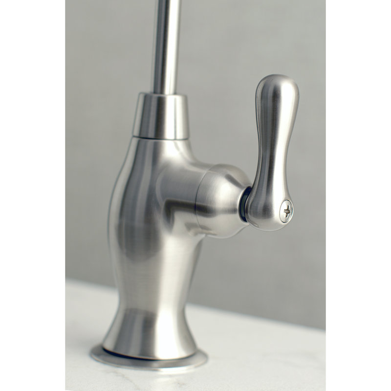 Kingston Brass Restoration Single-Handle 1-Hole Deck Mount Water Filtration Faucet, Brushed Nickel