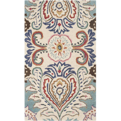 Rudra Hand Tufted Wool Floral Rug