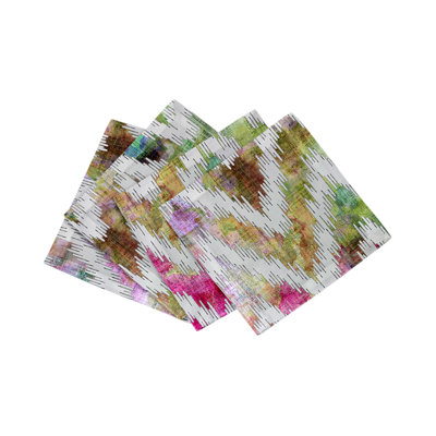 Chevron Cotton Sateen Cocktail Napkins