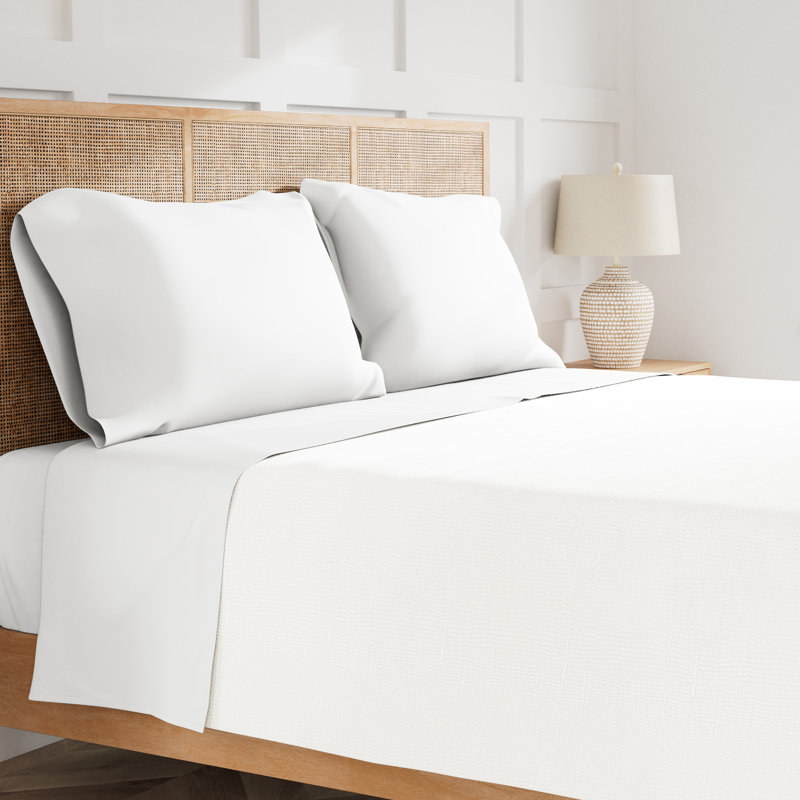 Ready-To-Bed 2.0 Sheet Set, White, King Sheet Set with 2 Pillowcases
