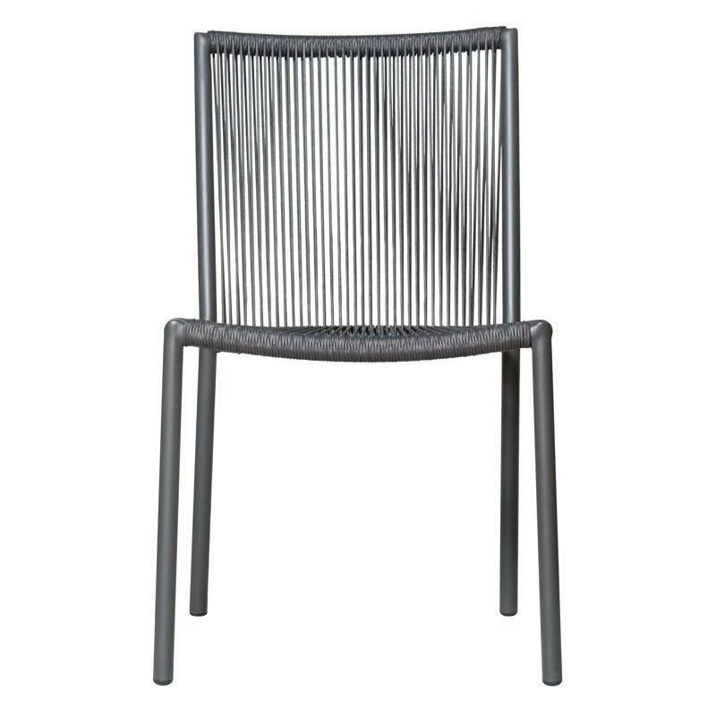 Archipelago Outdoor Dining Side Chair, Dark Pebble
