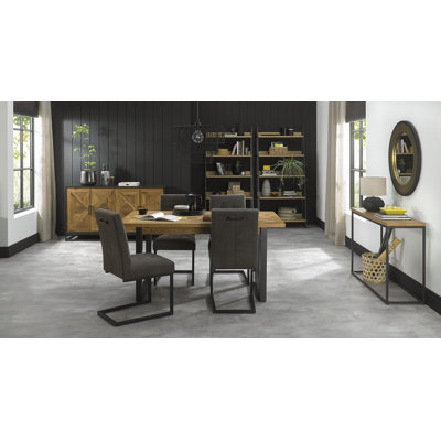 Phillippi Extendable Rectangular Dining Table with Steel Base