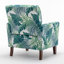 Fauteuil en mélange de polyester à motifs
