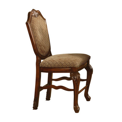 Counter Height Chair (Set-2) Fabric & Cherry